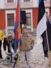 jake holding the flag